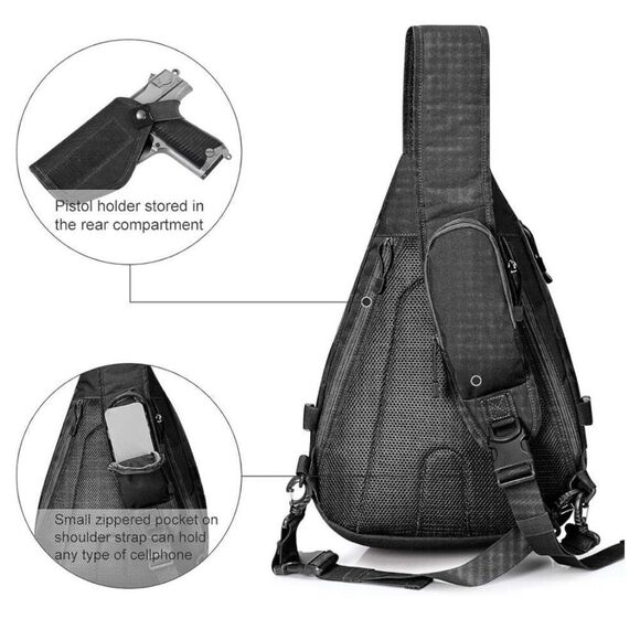 CCDW Tactical EDC Sling Backpack, Military Rover Shoulder Sling Bag Pack… - Picture 4 of 6